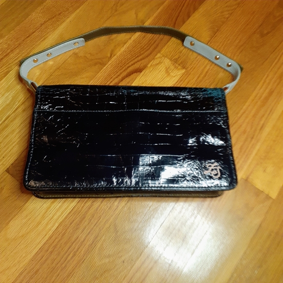 Z Spoke Zac Posen Women's  American East / West Flap Bag Black  Croco Zac Posen - Picture 2 of 6